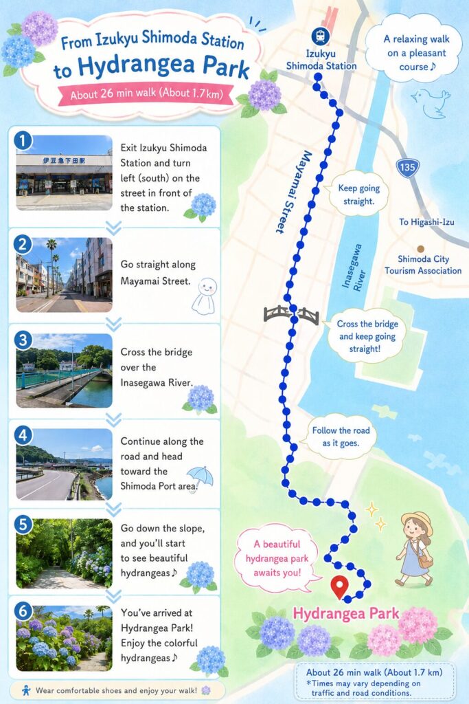 Access map to Shimoda from Numazu via Izu Jukan Road, Shizuoka Japan