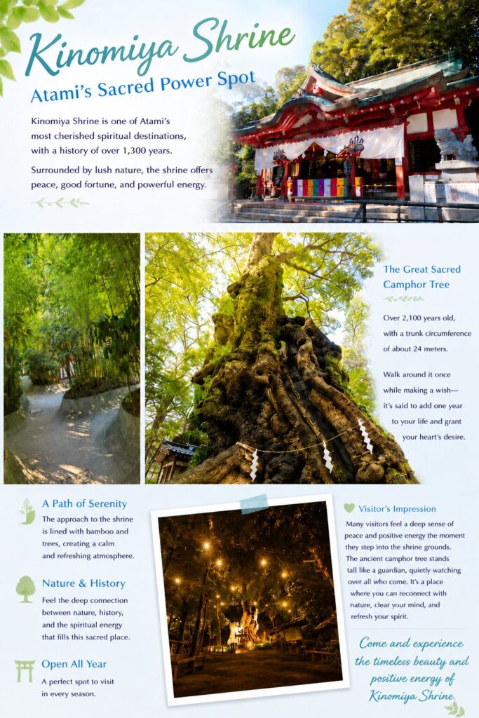 Kinomiya Shrine in Atami — a sacred power spot with a 2,100-year-old camphor tree