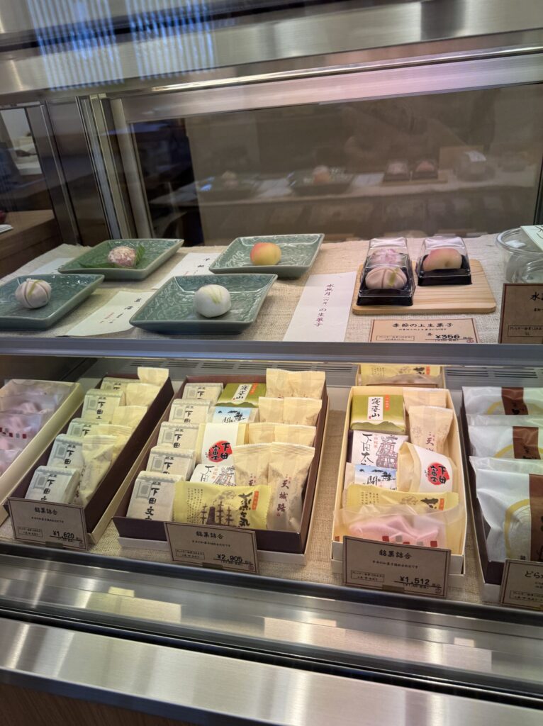 Traditional Japanese sweets wagashi at Hirai Seika confectionery shop Shimoda