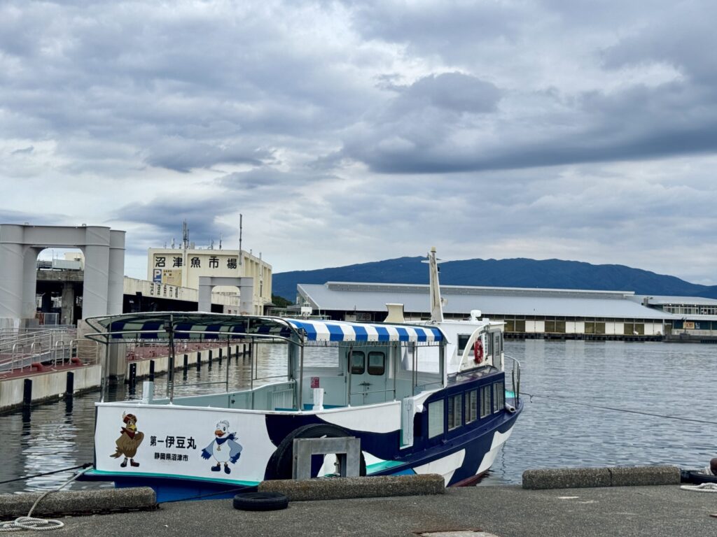 Fresh seafood restaurants lining Numazu Port on Suruga Bay