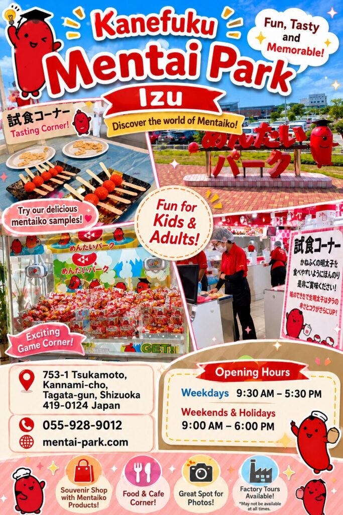 Kanefuku Mentai Park Izu guide – mentaiko theme park in Kannami, Shizuoka