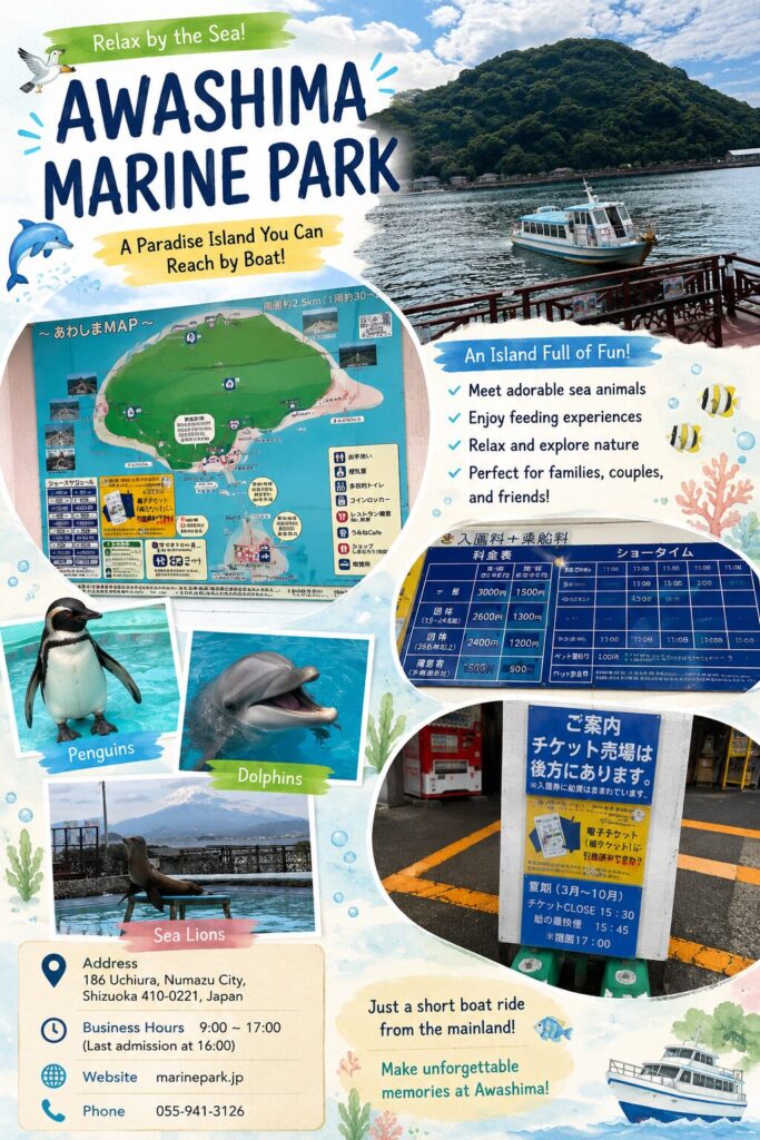 Awashima Marine Park guide – island aquarium in Numazu, Shizuoka
